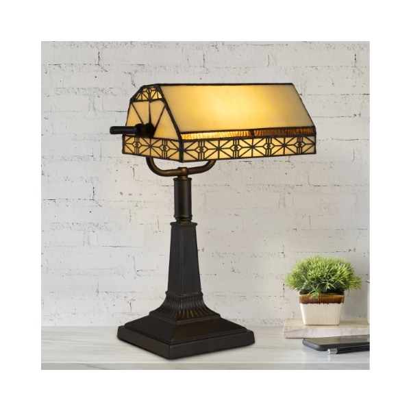 Hastings Home Tiffany Style Bankers LED Desk Lamp 149317ZGW - main